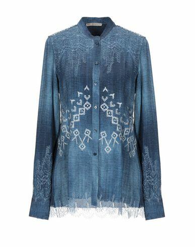 Ermanno Scervino Woman Shirt Blue Viscose, Cotton, Polyester, Polyamide Cover