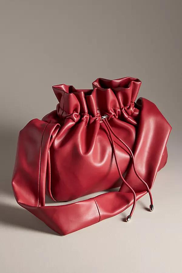 By Anthropologie Faux-Leather Scrunch Shoulder Bag Cover