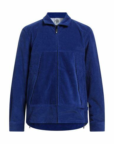 Life Sux Man Jacket Blue Cotton, Elastane Cover