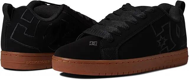 DC Court Graffik (Black/Gum) Men's Skate Shoes Cover