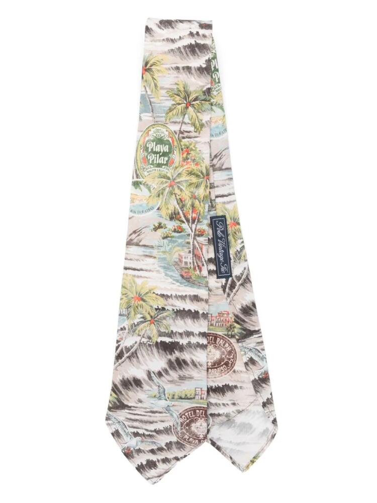 Polo Ralph Lauren tropical-print tie - Neutrals Cover