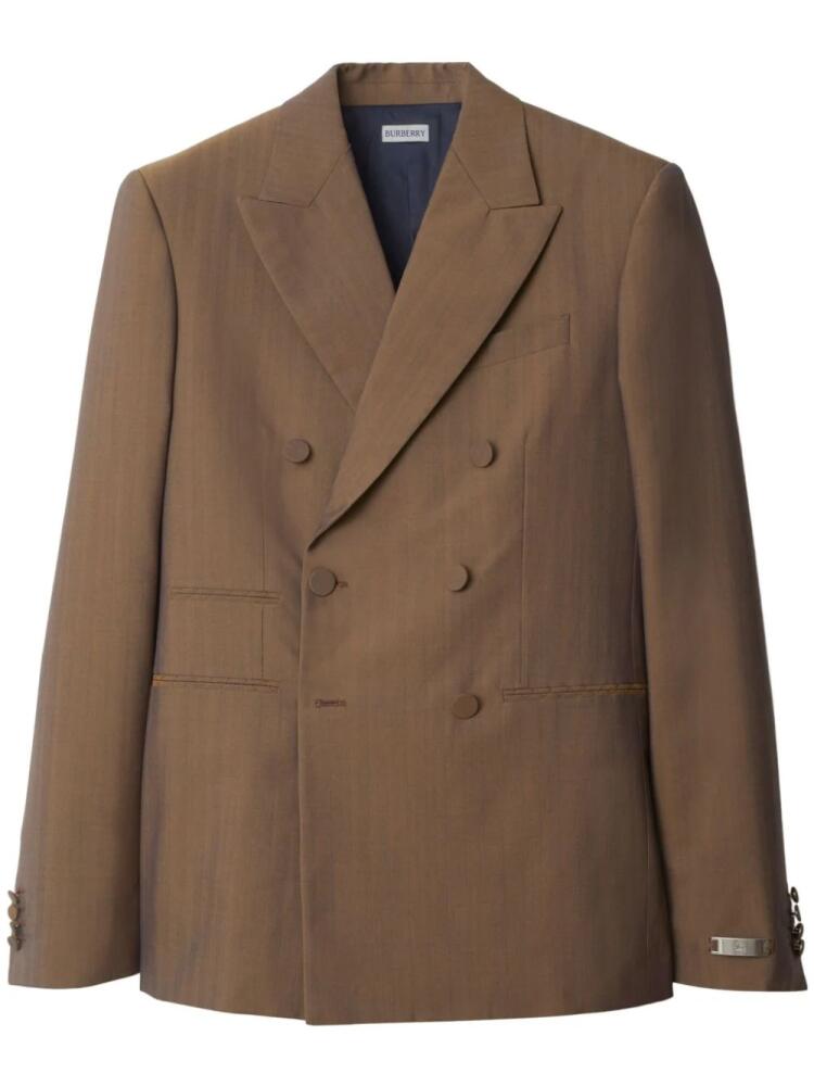 Burberry double-breasted wool blazer - Brown Cover