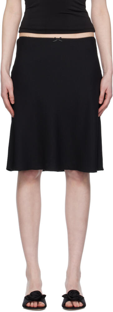 GUIZIO Black Paloma Midi Skirt Cover