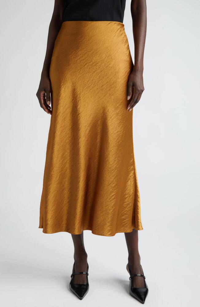 Jason Wu Collection Hammered Satin Skirt in Burnished Gold Cover