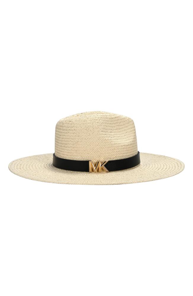 Michael Kors Karlie Straw Hat in Natural/Black/Gold Cover