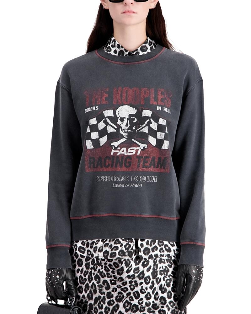 The Kooples Cotton Graphic Print Sweatshirt Cover