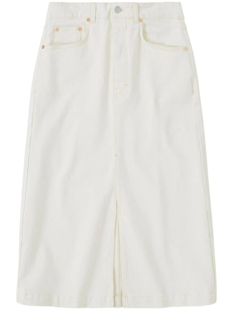 Closed midi denim skirt - White Cover