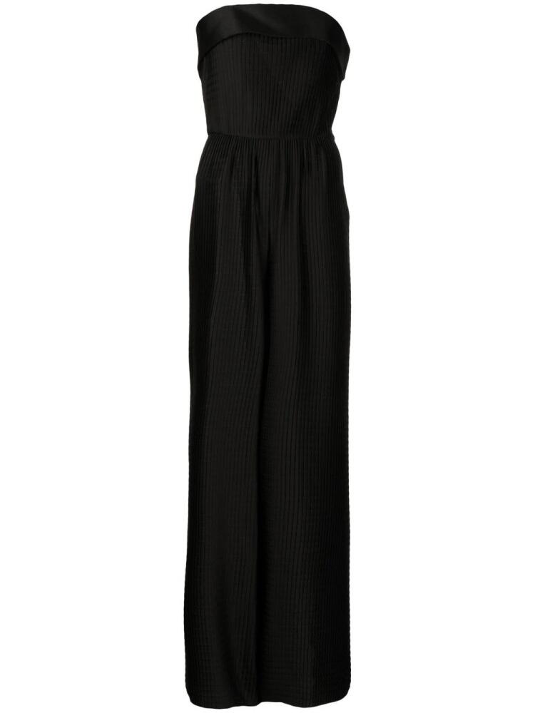 Saiid Kobeisy Plisse satin jumpsuit - Black Cover