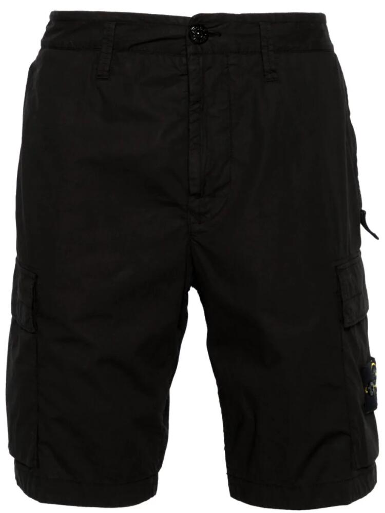 Stone Island Compass-badge cargo shorts - Black Cover