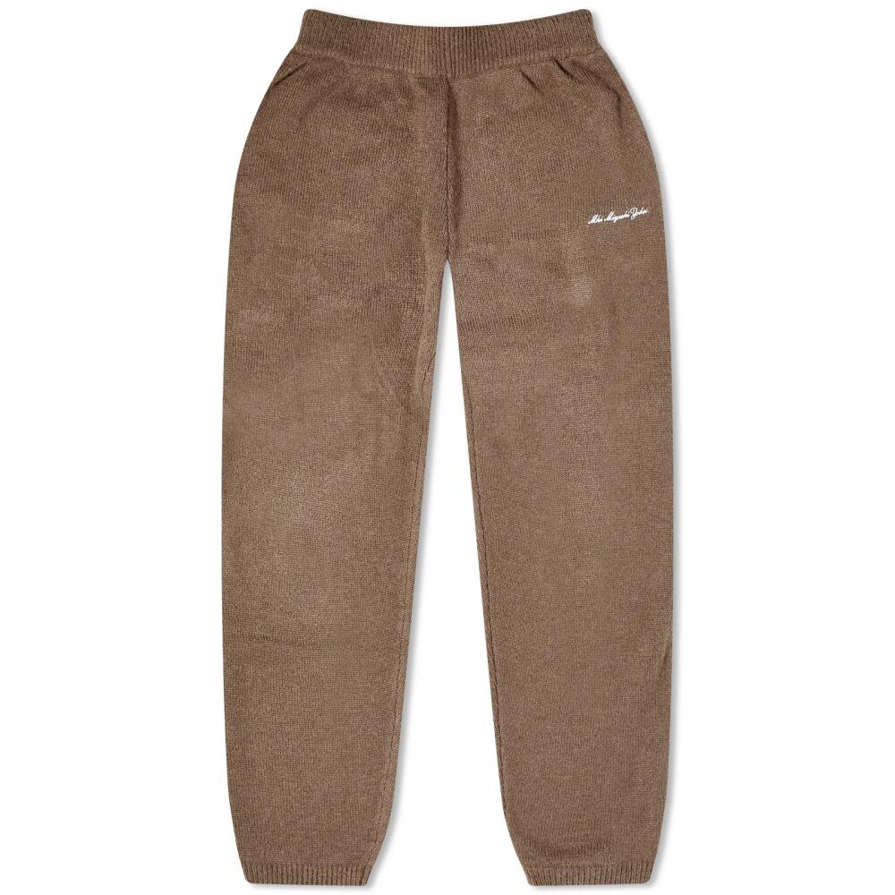 MKI Men's Mohair Blend Knit Sweatpants in Brown Cover