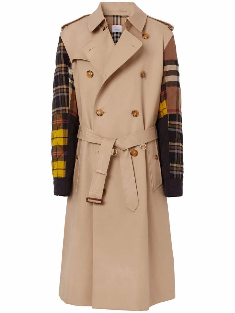 Burberry patchwork-check trench coat - Brown Cover