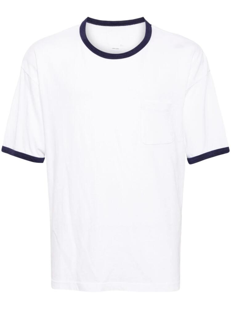 visvim contrast-trimmed short-sleeve T-shirt - White Cover