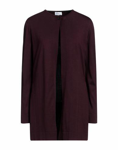 Ferragamo Woman Cardigan Deep purple Silk, Cotton Cover