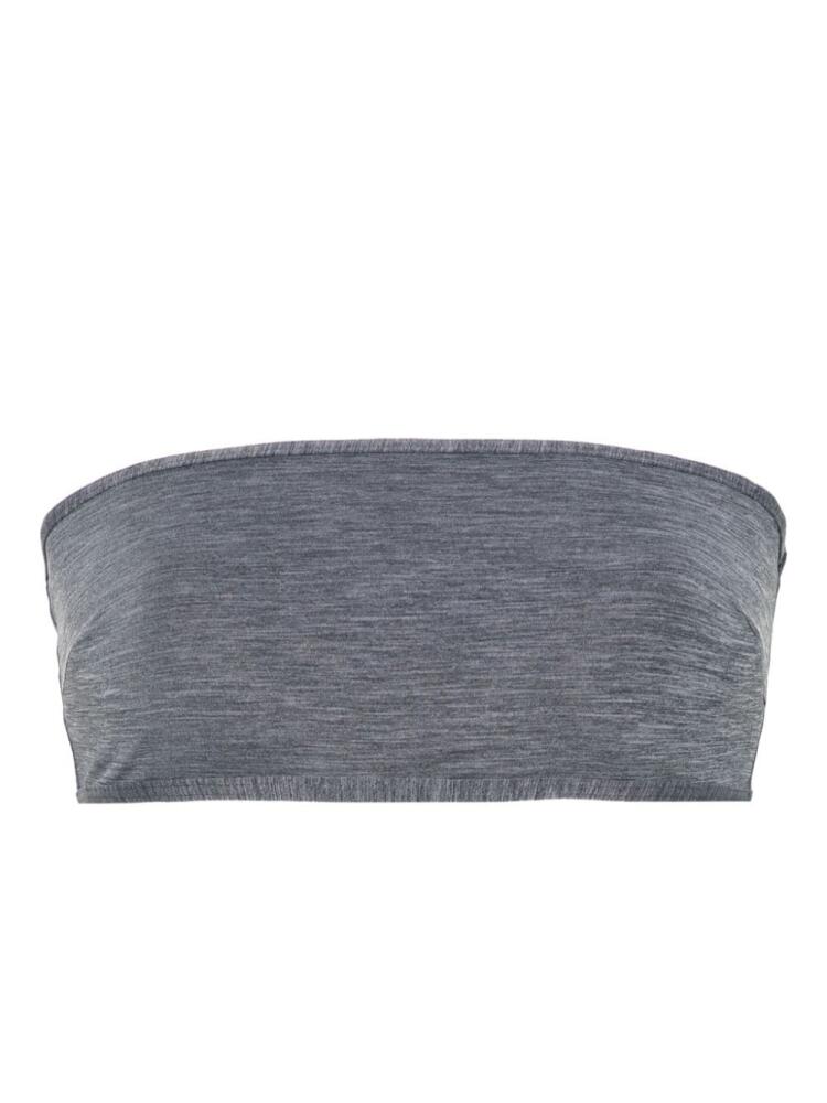 TOTEME mélange-effect bikini top - Grey Cover