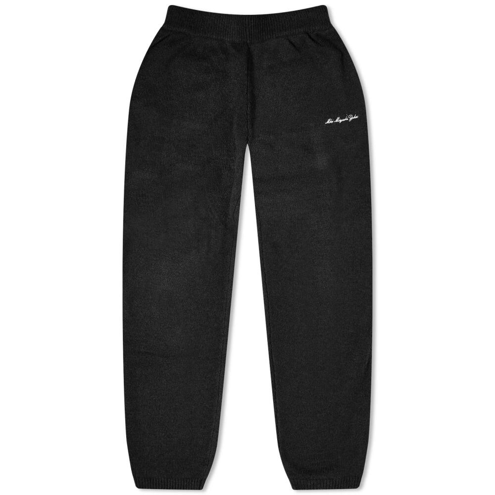 MKI Men's Mohair Blend Knit Sweatpants in Black Cover