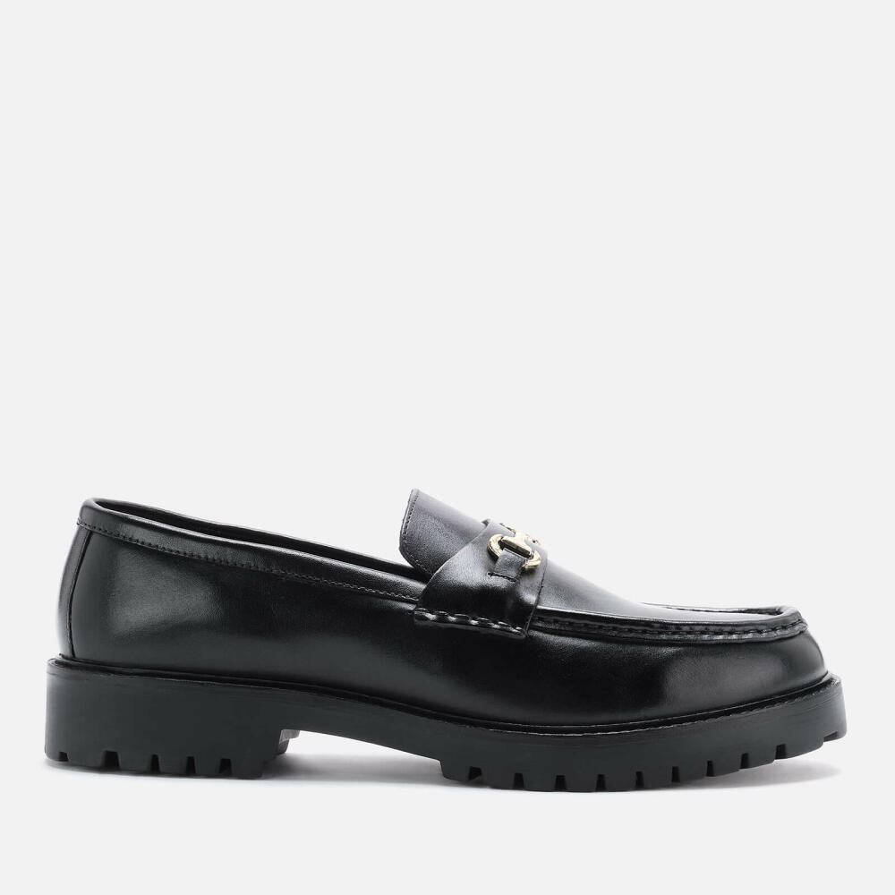 Walk London Men's Sean Leather Trim Loafers - Black Cover