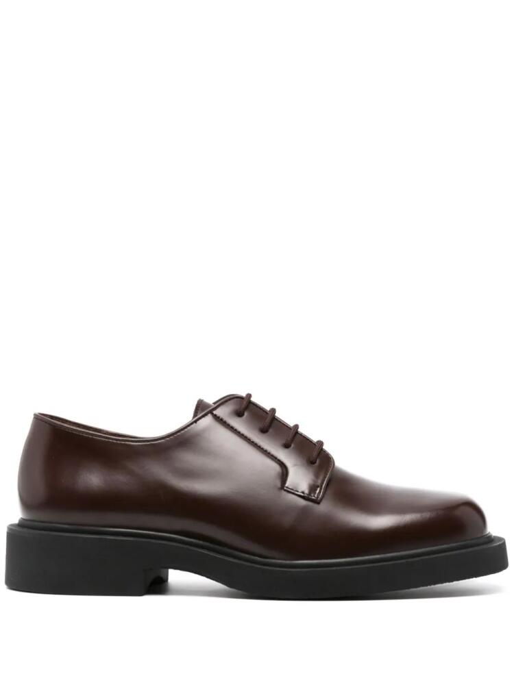 SANDRO patent leather derby shoes - Brown Cover