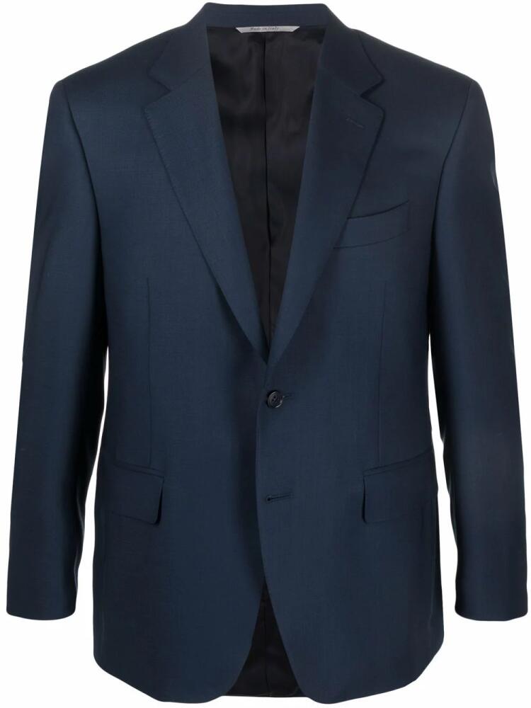 Canali single-breasted wool blazer - Blue Cover