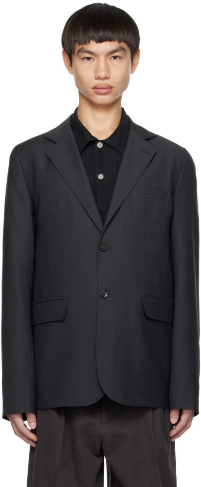 mfpen Black Tropical Wool Blazer Cover