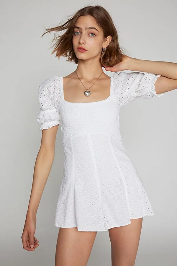 Kimchi Blue Ivy Eyelet Lace Romper in White Cover