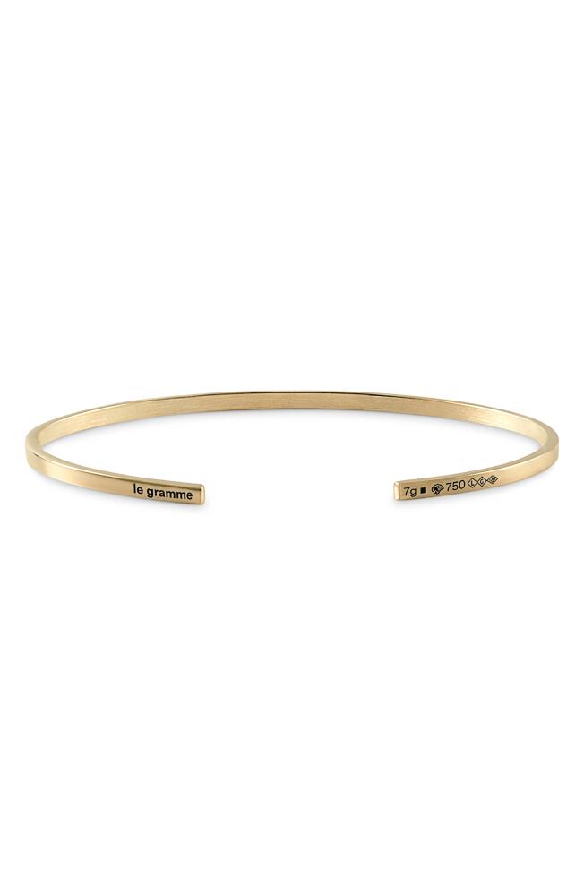 le gramme 7G Polished 18K Gold Ribbon Cuff Bracelet in Yellow Gold Cover