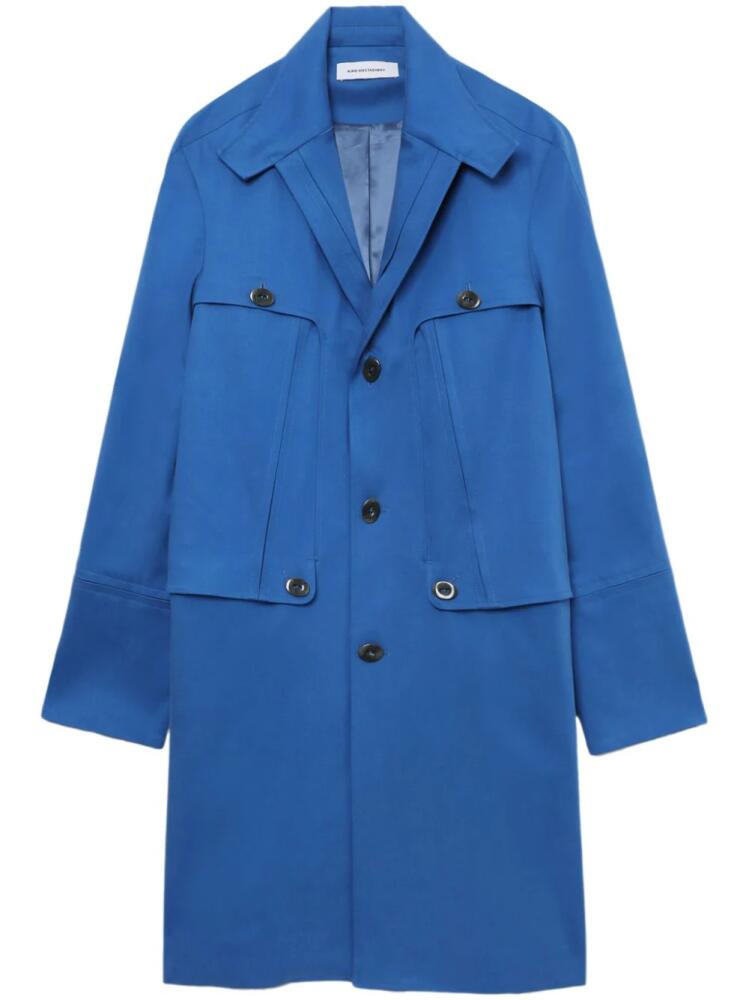 Kiko Kostadinov Brench single-breasted coat - Blue Cover