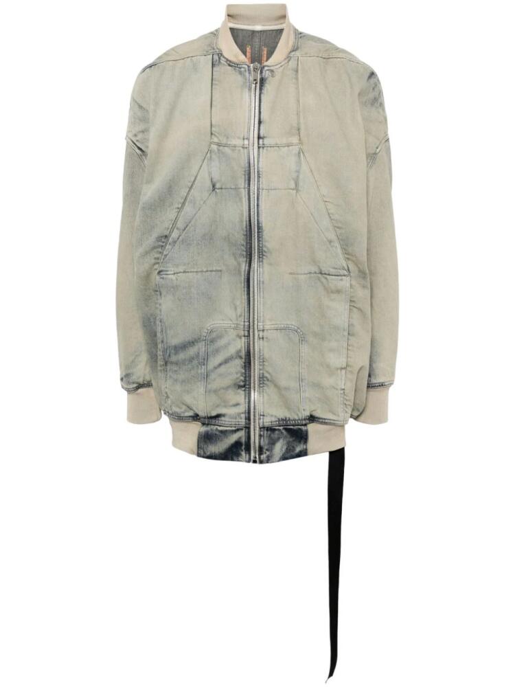 Rick Owens DRKSHDW panelled acid-wash denim jacket - Blue Cover