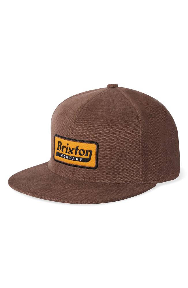 Brixton Steadfast Twill Baseball Cap in Bison Cover