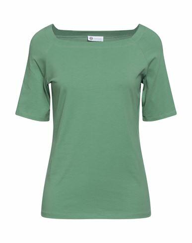 Diana Gallesi Woman T-shirt Green Cotton, Elastane Cover