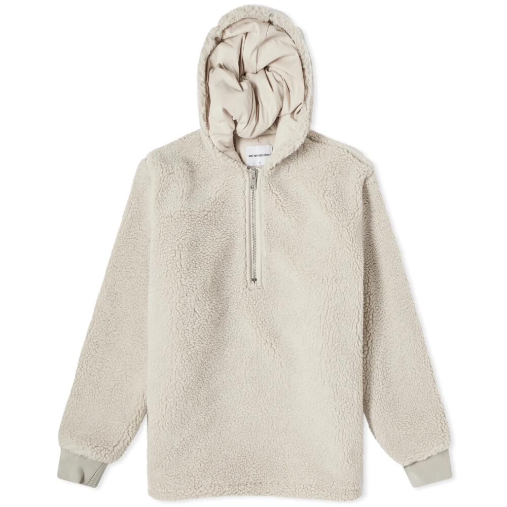 MKI Men's Shearling Hoodie in Off White Cover