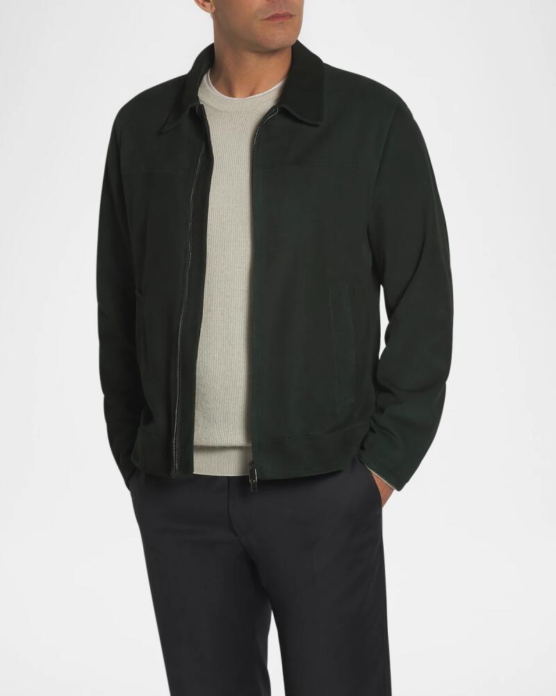 Brioni Men's Suede Blouson Jacket Cover