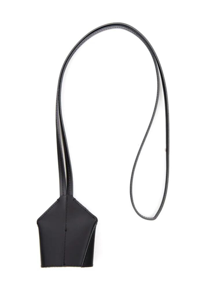 MM6 Maison Margiela leather key lanyard - Black Cover