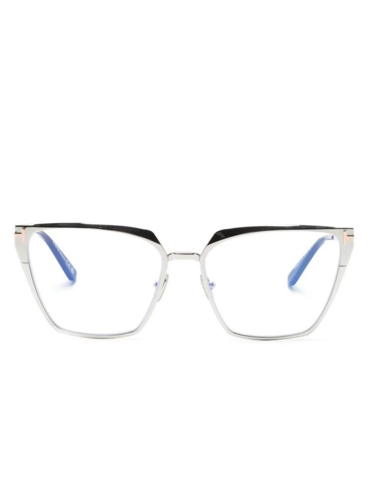 TOM FORD Eyewear butterfly-frame glasses - Silver Cover