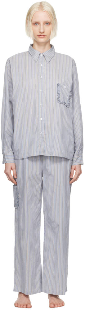 Deiji Studios Blue Cotton Pyjama Set Cover