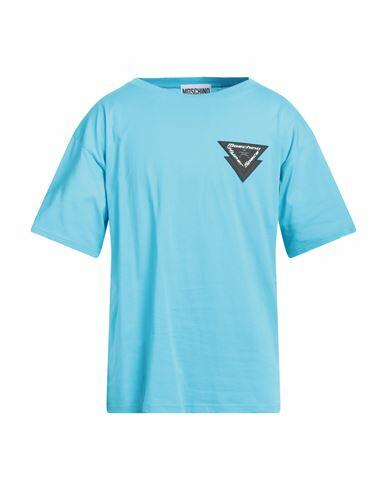 Moschino Man T-shirt Azure Cotton Cover