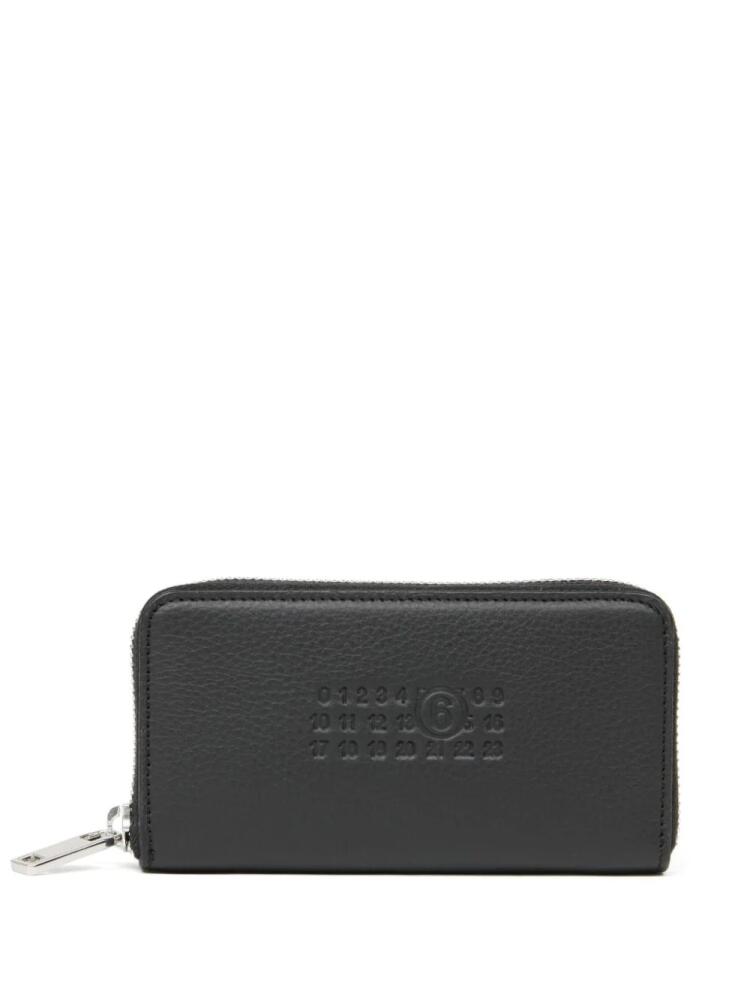 MM6 Maison Margiela logo-embossed leather wallet - Black Cover