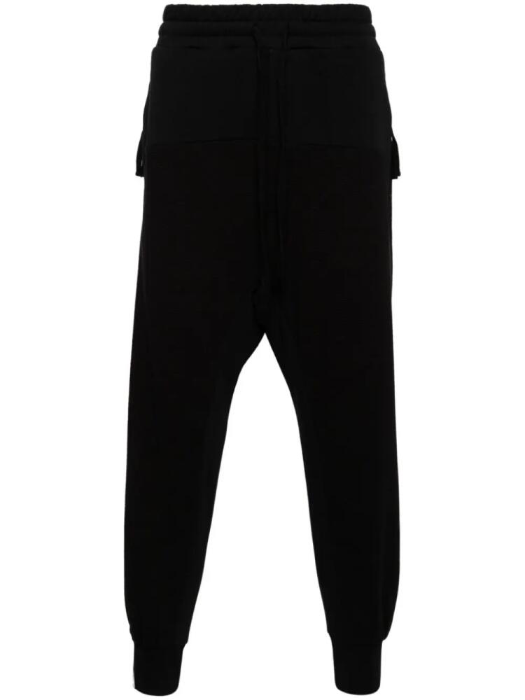 Thom Krom drop-crotch panelled track pants - Black Cover