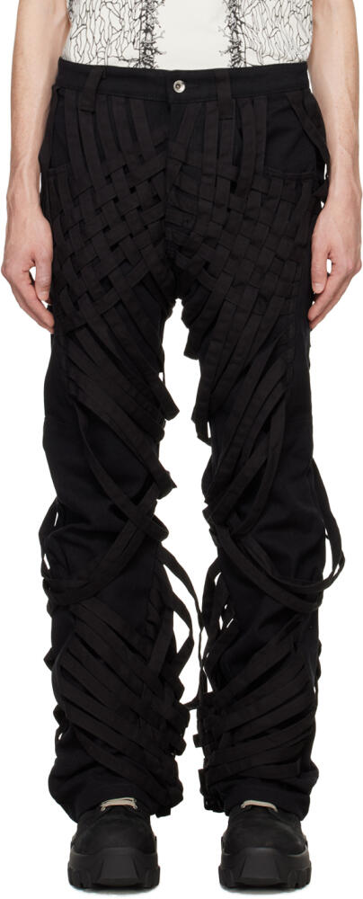 Who Decides War Black Interwoven Trousers Cover