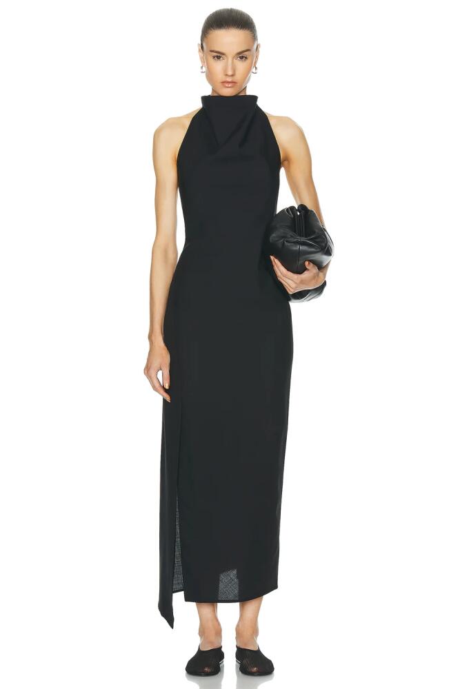 Rohe Halter Open Back Dress in Black Cover