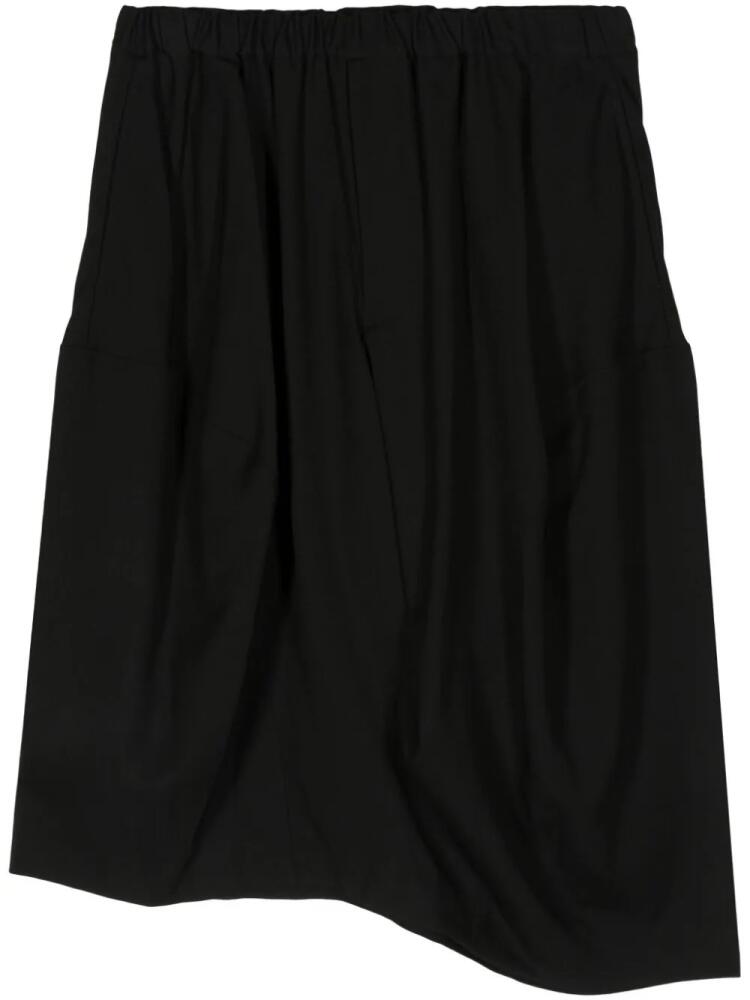 Black Comme Des Garçons knee-length wool shorts Cover