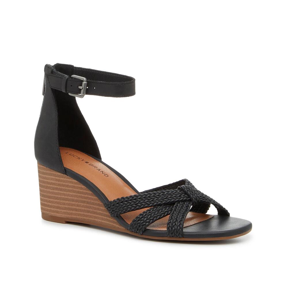 Lucky Brand Jaqulin Wedge Sandal | Women's | Black Cover