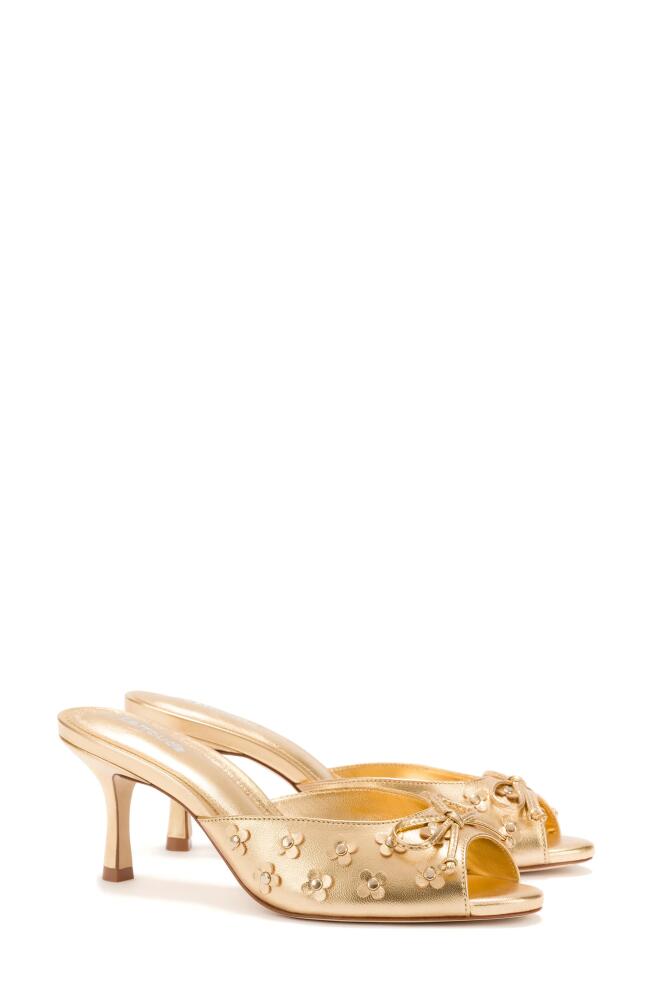 Larroudé Jasmine Slide Sandal in Gold Cover