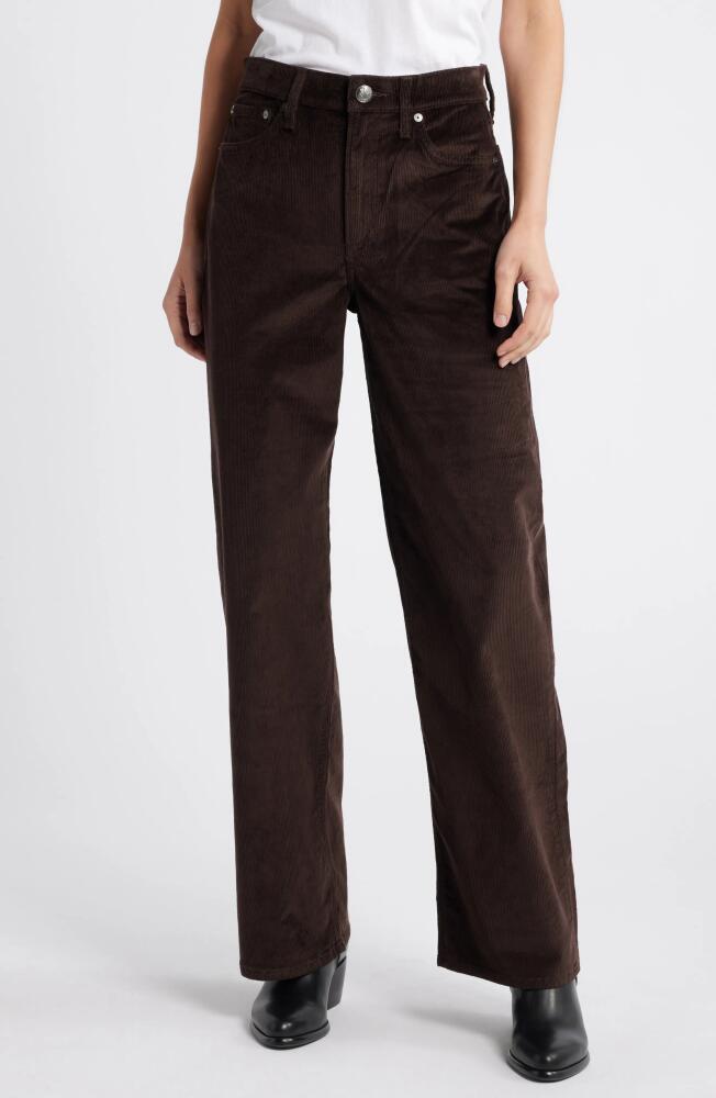 rag & bone Logan Wide Leg Corduroy Pants in Dark Brown Cover