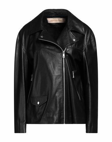 Giorgio Brato Woman Jacket Black Leather Cover