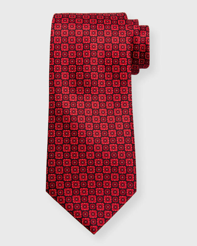 Stefano Ricci Men's Silk Medallion-Print Tie Cover