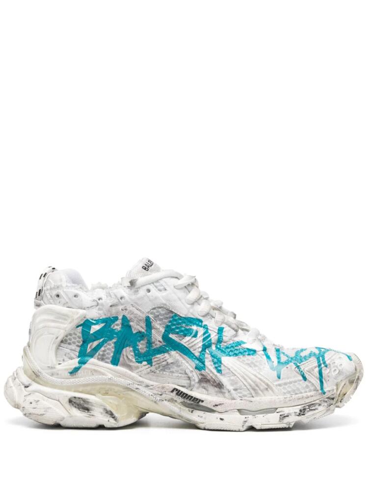 Balenciaga Runner Graffiti lace-up sneakers - White Cover