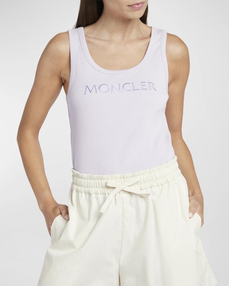 Moncler Embroidered Logo Jersey Tank Top Cover