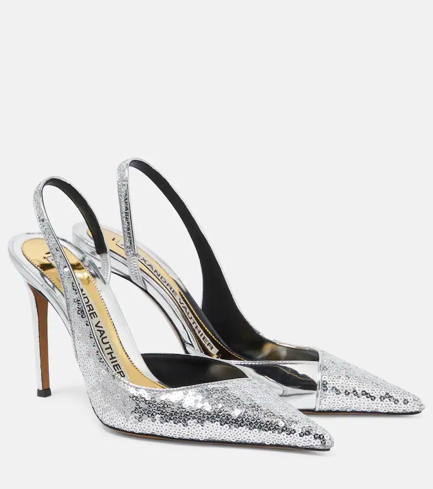 Alexandre Vauthier Sequined 105 slingback pumps Cover