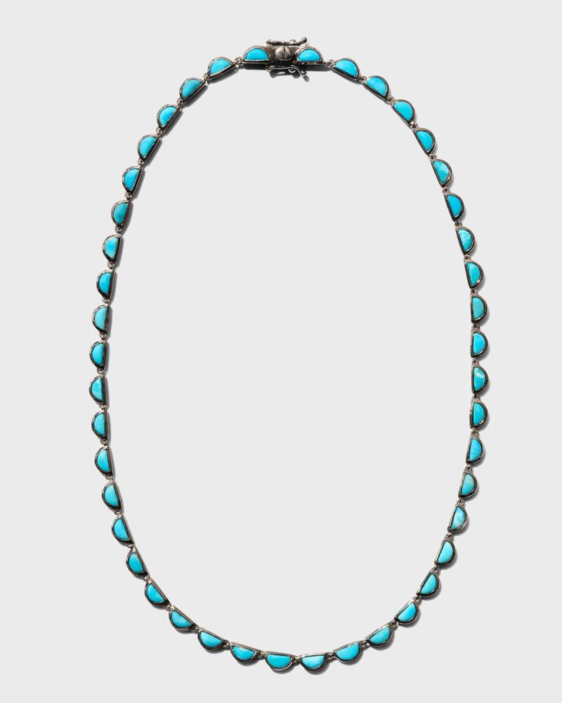 NAKARD Small Scallop Riviere Necklace in Turquoise Cover