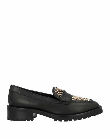 Jimmy Choo Woman Loafers Black Leather Cover